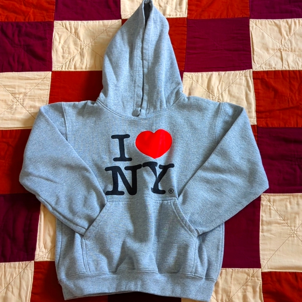 Kid's Gray "I ❤️ NY" Hoodie